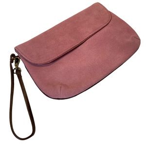 Bath & Body Pink Suede Wristlet